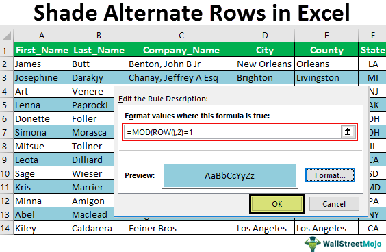 shade excel for mac 2011 rows in pattern