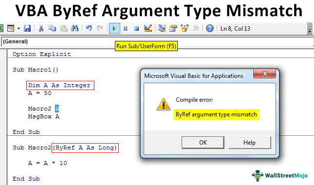 byref mismatch error