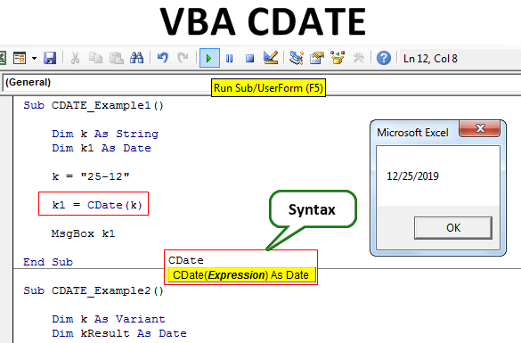 Vba Cdate How To Use Cdate In Excel Vba With Examples