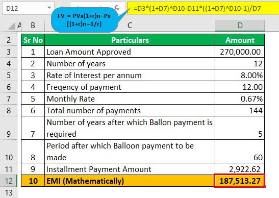 Balloon Mortgage Calculator Example 2
