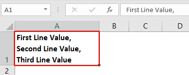 Excel Carriage Return - Example 1-6