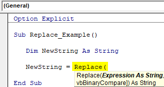 VBA Replace String Example 1-2