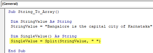 VBA Split String into Array - Example 1-3