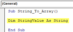 VBA Split String into Array - Example 1