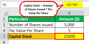 Capital Stock Example 1