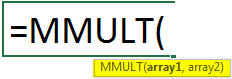 MMULT Syntax