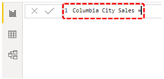 Power Bi calculate (columbia city)