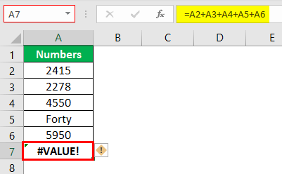 Excel Error in Value Example 1.0.0