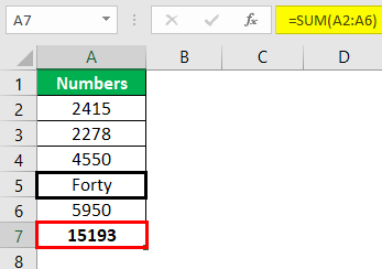 Excel Error in Value Example 1.2