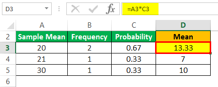 Sampling Distribution Formula Example 3.2