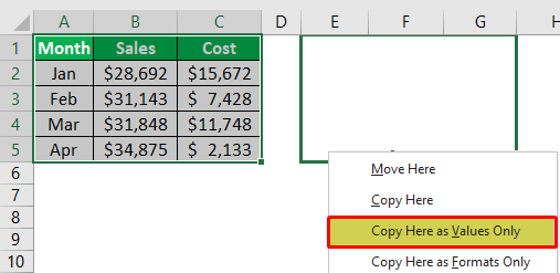 excel shortcut for paste text only