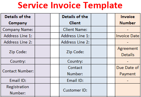 Service Invoice Template Free Download Excel Pdf Ods Csv