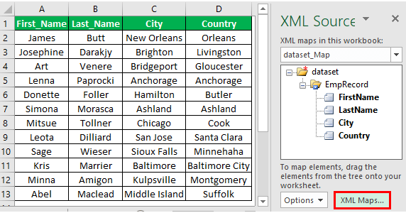 Excel open xml Example 1-4