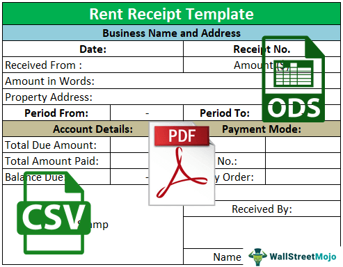 rent receipt template free download ods excel pdf csv
