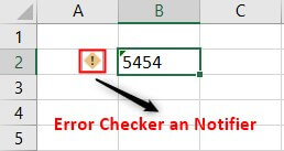 Error Checking Excel Example 1