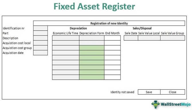 Fixed Assets Register