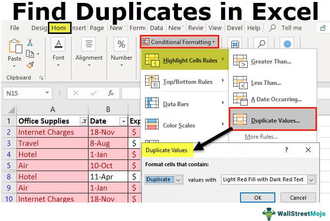 find duplicate excel formula