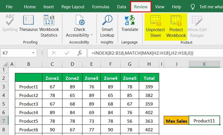 How to lock formula in excel